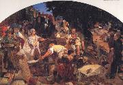Ford Madox Brown Chaucer at the Curt of Edward III Germany oil painting artist